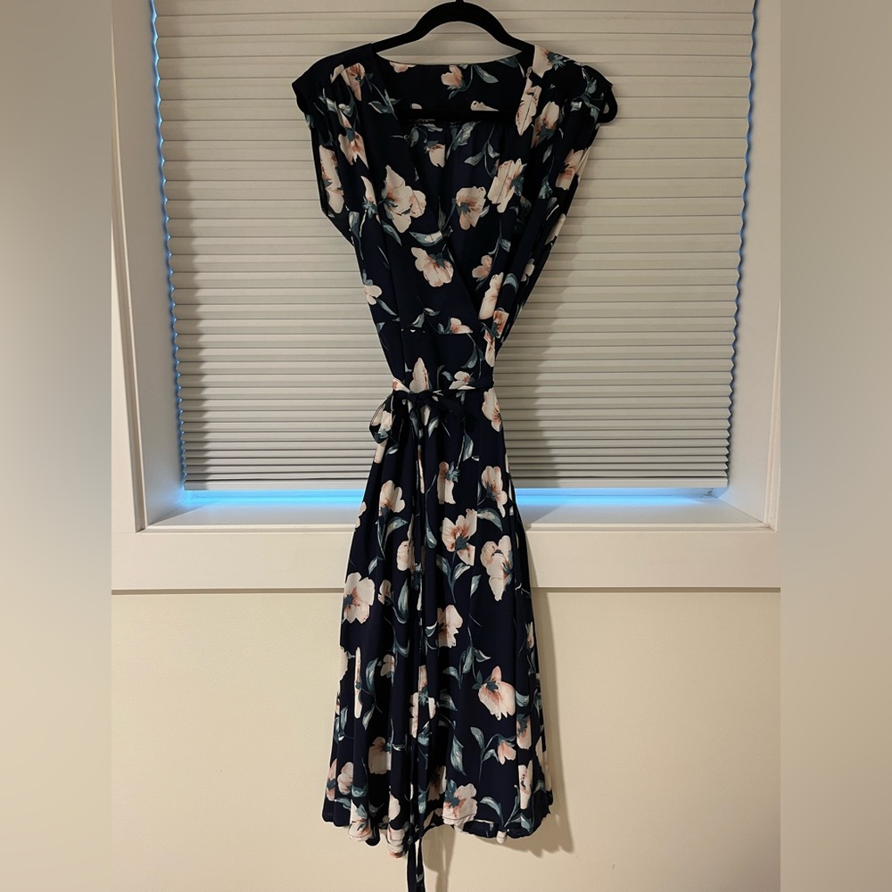 Vintage floral wrap dress.